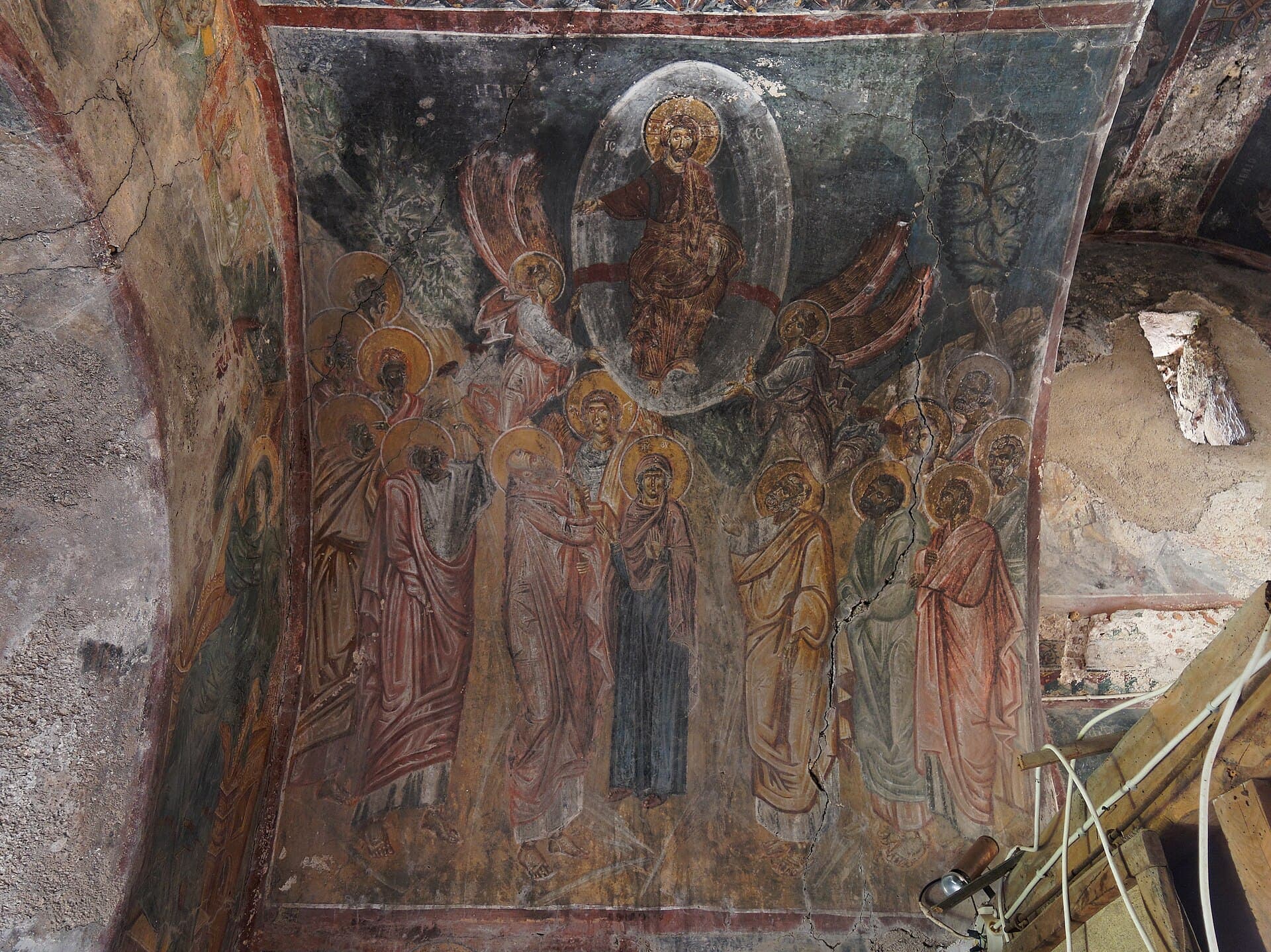 Fresco of the Ascension in a Greek church