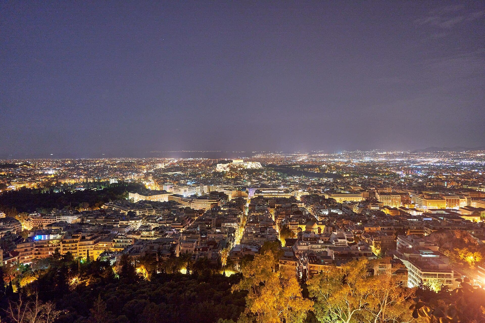 Athens from Mount Lycabettus on a late-summer day