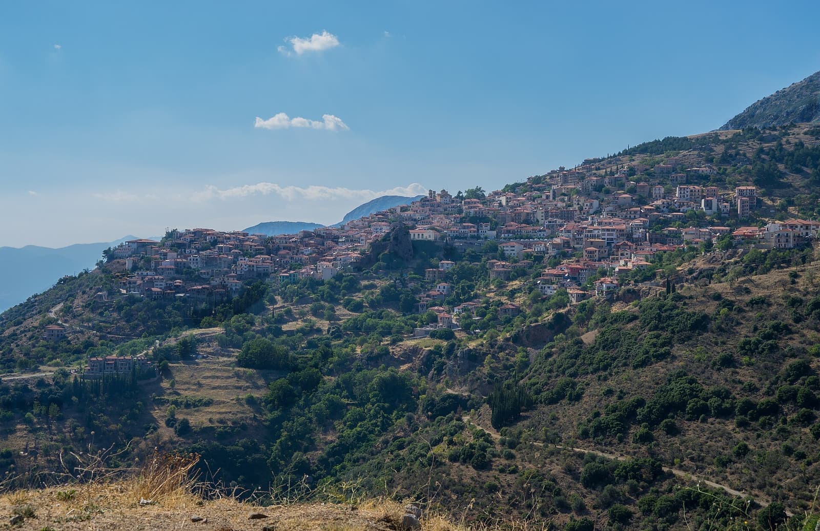 The mountain village of Arachova on the slopes of Parnassus