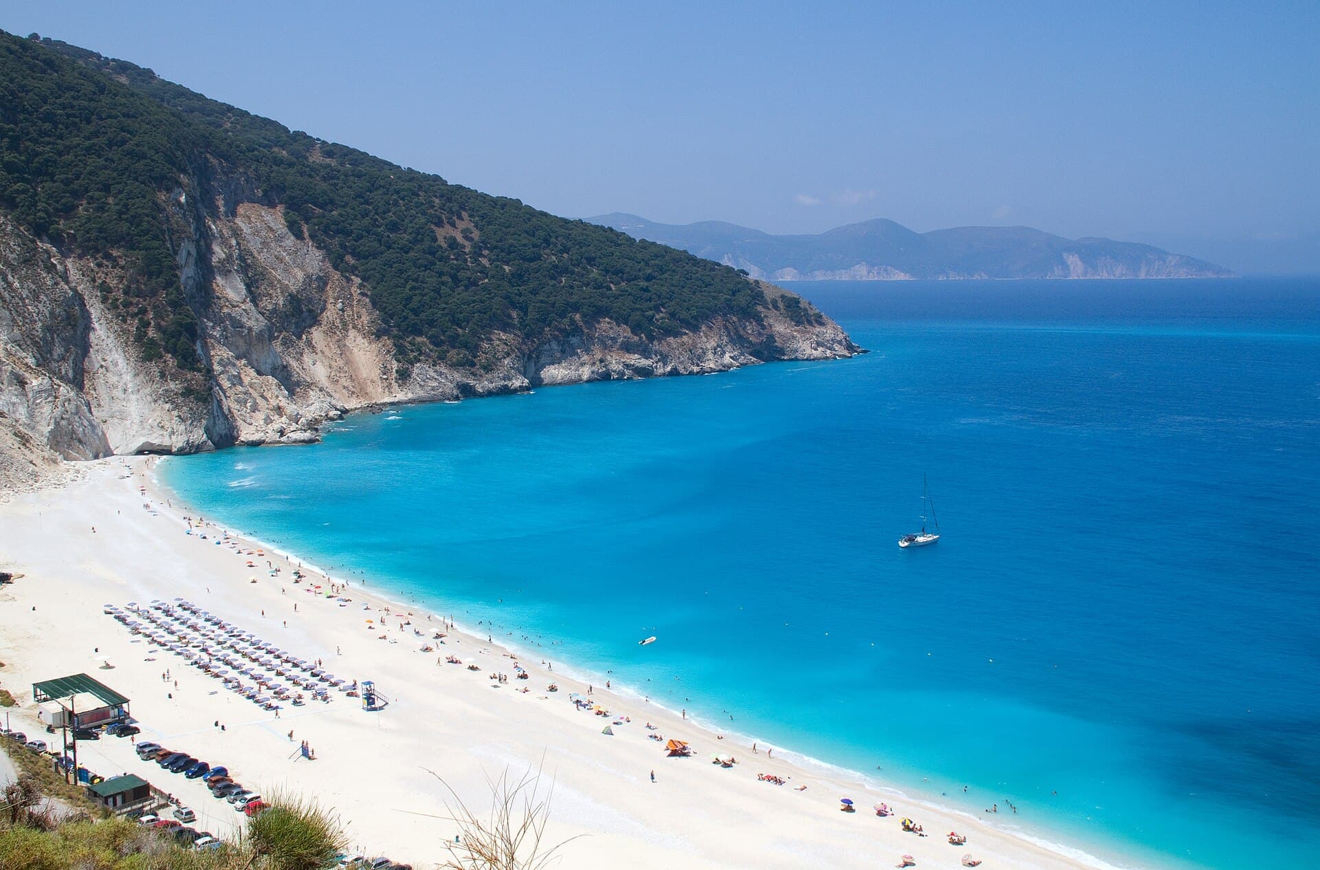 Myrtos beach on Kefalonia