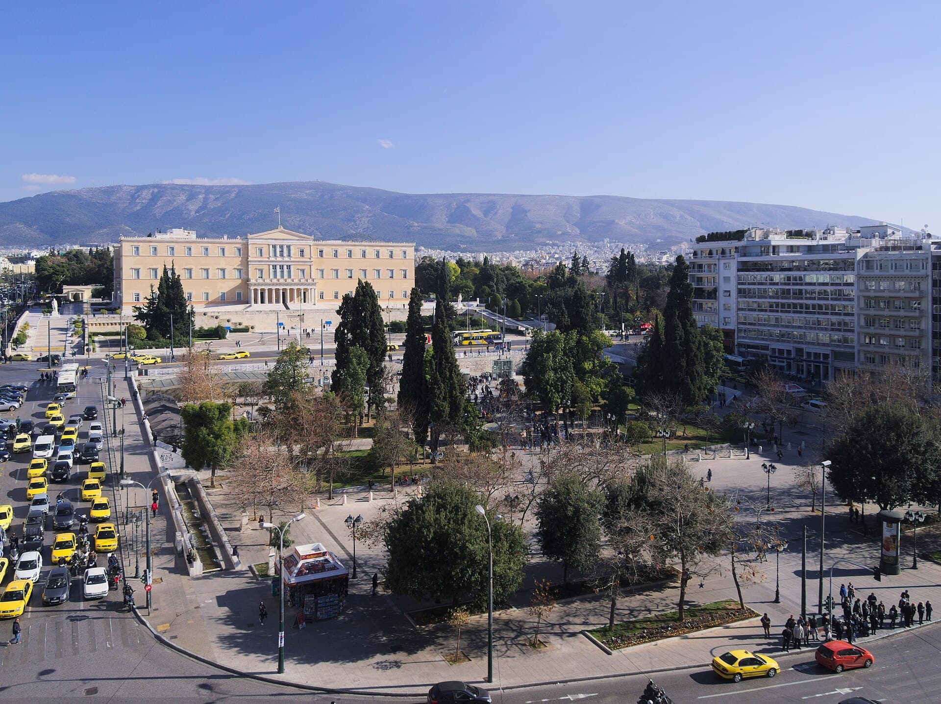 Syntagma Square and the Parliament in Athens