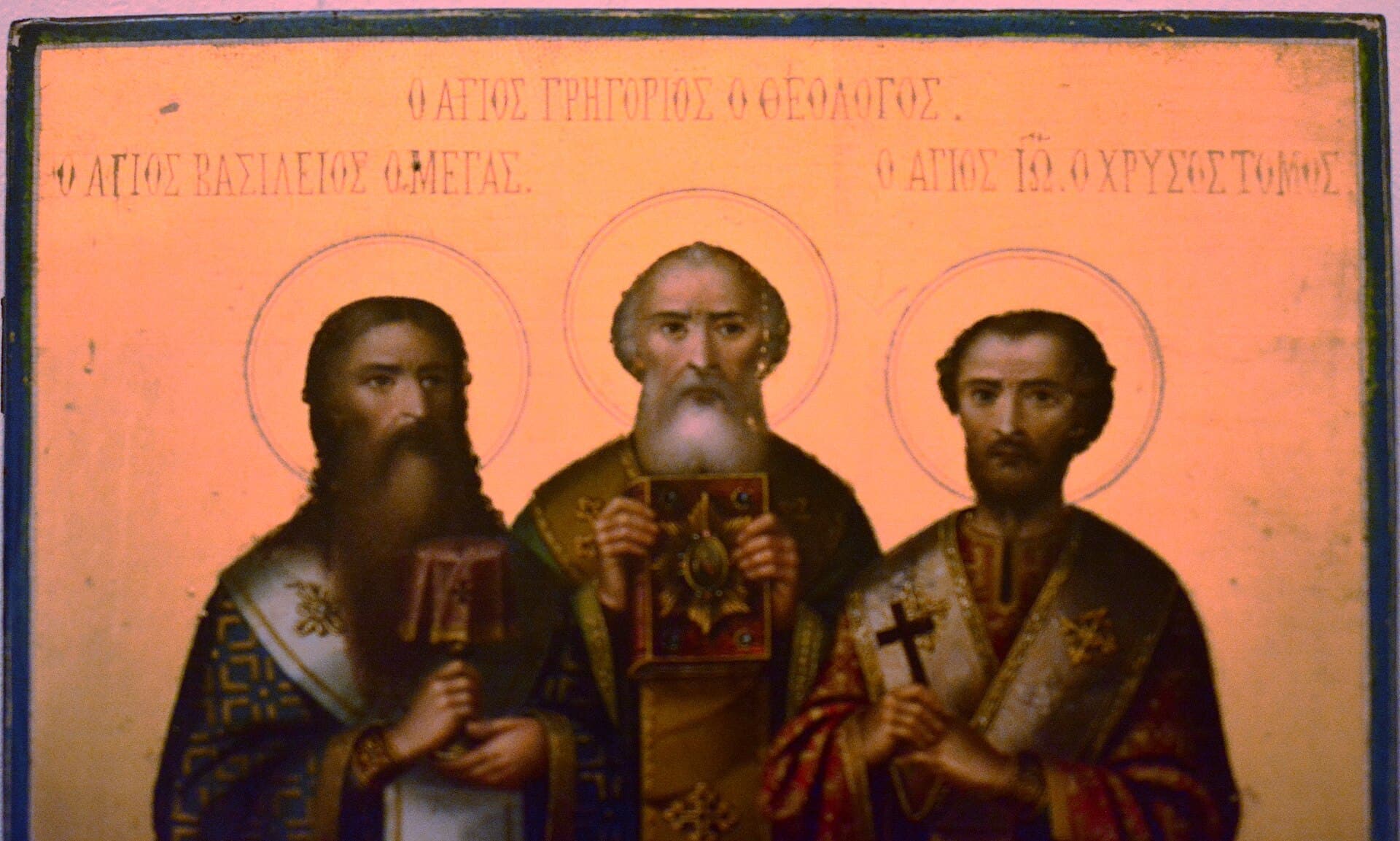 Icon of the Three Holy Hierarchs: Basil the Great, Gregory the Theologian and John Chrysostom
